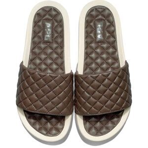 APL Big Logo TechLoom Slides Almond Pristine Knit Sandals Size 10 NIB APL | Shoes | Apl Big Logo Techloom Slide Mens 9 | Poshmark main image 2
